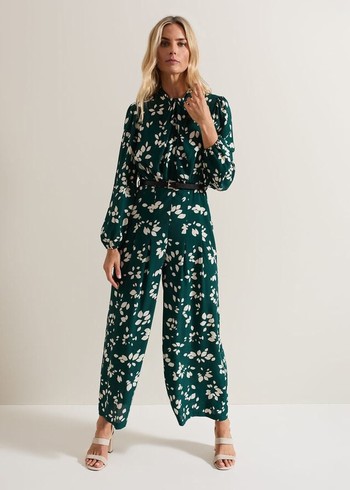 Phase Eight Micaela Twist Neck Jumpsuit Green Canada | GMSEWY-019